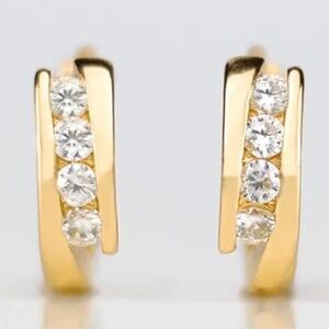 Gold Color Hoop Earrings.